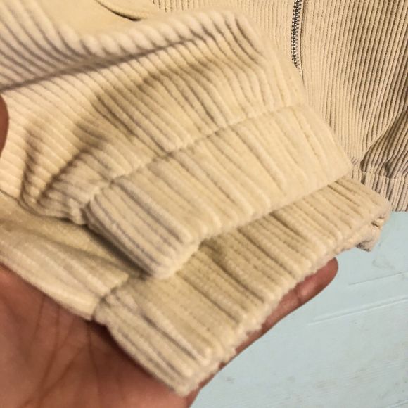 NEW MEN George Cream Soot Corduroy Full Zip Jacket Medium - Picture 8 of 14